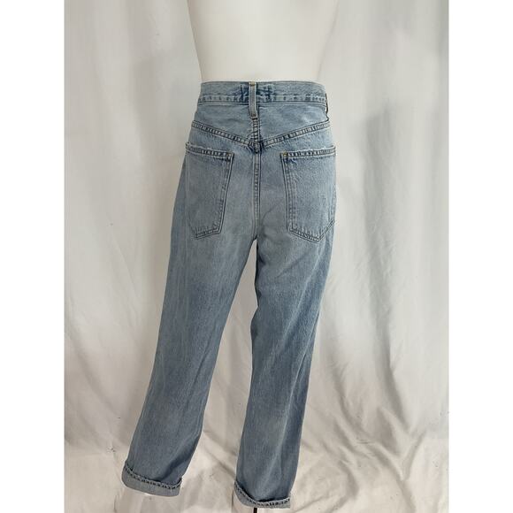Agolde 'Criss' Blue Cross Upsized Denim Jean Size 26 - Picture 3 of 5